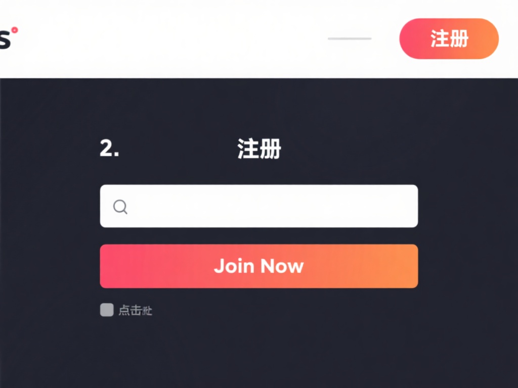 2. 点击注册按钮
在首页右上角，你会看到一个明